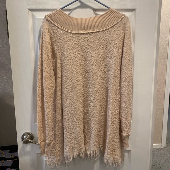 Free People Small Beige Textured Sweater - Picture 4 of 11
